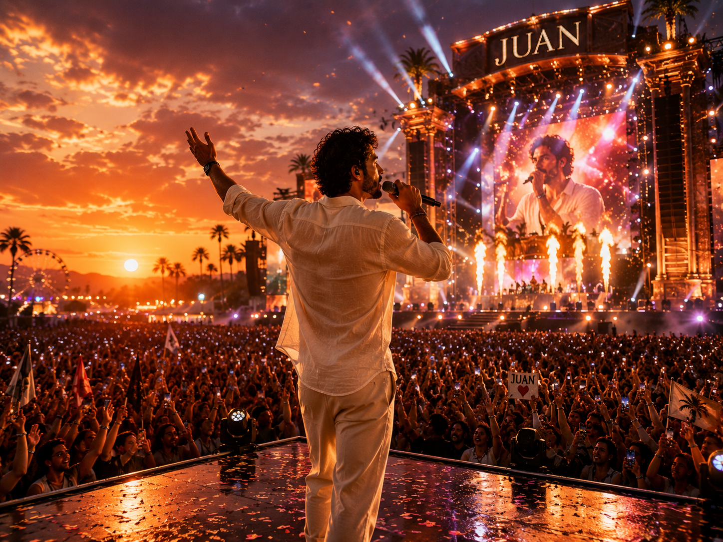 Juan Solé op een virtueele stage.
